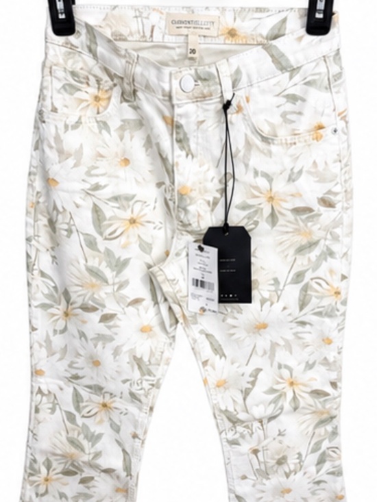 Current/Elliott Denim - Current/Elliott The Boulevard Mid Rise Crop Boot Jeans Size 26 NWT Floral Print